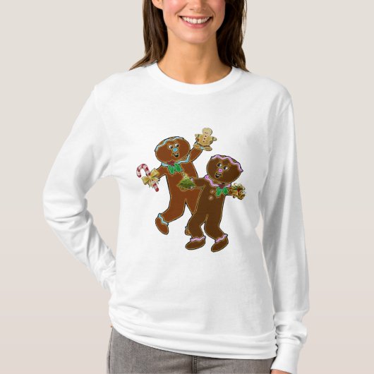 GingerVille Kerst Folk Art T-shirt (Voorkant)