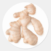 Gingerwortel Ronde Sticker (Voorkant)