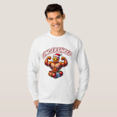 Gingery Bodybuilder Kerst Grappige Vakantie Gym T-shirt (Voorkant volledig)