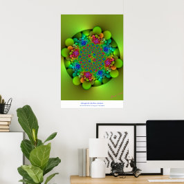 Gingez el Garden Greens Abstract Poster