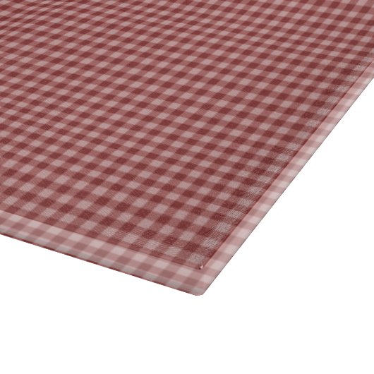 Gingham-15x11 GLASS CUTTING BOARD Snijplank (Hoek)