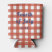 Gingham 4 juli blikjeskoeler (Voorkant)