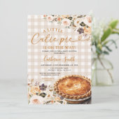 Gingham A little Cutie Pie Baby Shower Pumpkin Kaart (Staand voorkant)