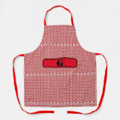 Gingham aangevinkt aanpassen schort (Voorkant)
