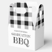 Gingham afstudeer BBQ Bedankdoosjes (Geopend)