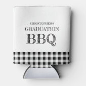 Gingham afstudeerbarbecue blikjeskoeler (Voorkant)