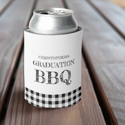 Gingham afstudeerbarbecue blikjeskoeler