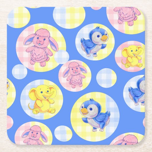 Gingham Animal Onderzetter (Voorkant)