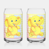 Gingham Animal Soda Glass Blikvorm Glas (Voorkant)