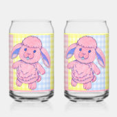 Gingham Animal Soda Glass Blikvorm Glas (Achterkant)