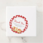 Gingham Appel van Onze Ogen Baby Shower Bedankjes Labels (In situ)