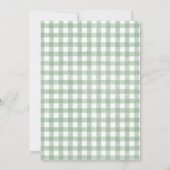 Gingham Appel van onze oog Baby Shower Kaart (Achterkant)