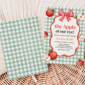 Gingham Appel van onze oog Baby Shower Kaart