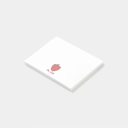 Gingham Apple-leraar Post-it® Notes (Schuin)