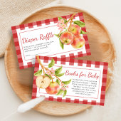 Gingham Apple of Our Eye Baby Shower Book for Baby Informatiekaartje