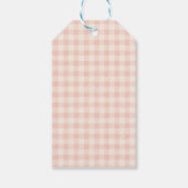 Gingham Apple of Our Eye Baby Shower Cadeaulabel (Achterkant)