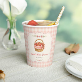 Gingham Apple of Our Eye Baby Shower  Papieren Bekers