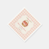 Gingham Apple of Our Eye Baby Shower Servet (Hoek)