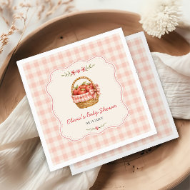 Gingham Apple of Our Eye Baby Shower  Servet