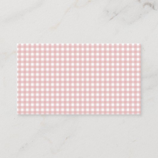 Gingham Apple van Eye Beer Boeken voor Baby shower Informatiekaartje (Achterkant)