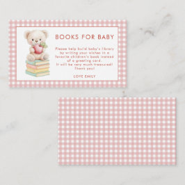 Gingham Apple van Eye Beer Boeken voor Baby shower Informatiekaartje