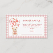Gingham Apple van Eye Luier Raffle Baby shower Informatiekaartje (Voorkant)