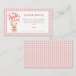 Gingham Apple van Eye Luier Raffle Baby shower Informatiekaartje
