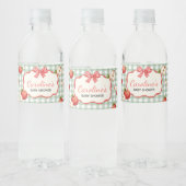 Gingham Apple van ons Eye Baby shower Waterfles Etiket (Flessen)