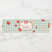 Gingham Apple van ons Eye Baby shower Waterfles Etiket (Enkel label)