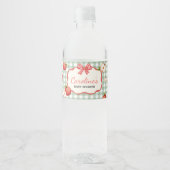 Gingham Apple van ons Eye Baby shower Waterfles Etiket (Voorkant)