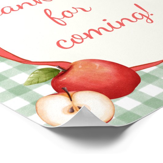 Gingham Apple van ons oog Bedankt voor het tekenen Poster (Hoek)