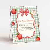 Gingham Apple van ons Oog Late Night Luiers Sign Poster