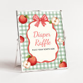 Gingham Apple van onze Eye Baby Luier Raffle Sign Poster
