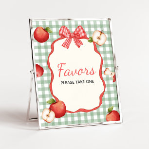 Gingham Apple van onze Eye Baby shower Favorieten Poster