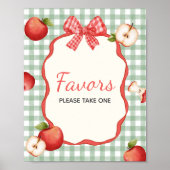 Gingham Apple van onze Eye Baby shower Favorieten  Poster (Voorkant)