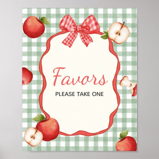 Gingham Apple van onze Eye Baby shower Favorieten  Poster (Voorkant)