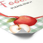 Gingham Apple van onze Eye Baby shower Food Poster (Hoek)