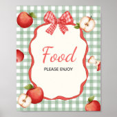 Gingham Apple van onze Eye Baby shower Food Poster (Voorkant)