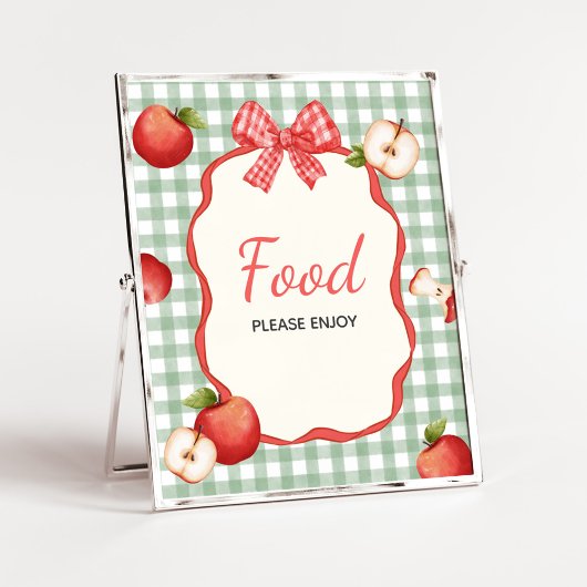 Gingham Apple van onze Eye Baby shower Food Poster