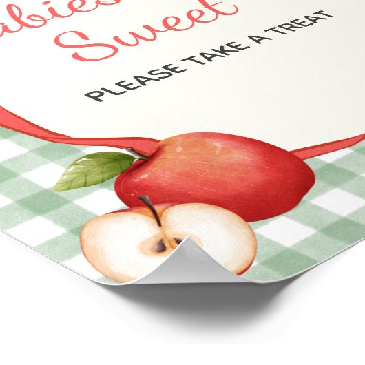 Gingham Apple van onze Eye Baby's zijn Sweet Sign Poster (Hoek)