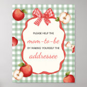 Gingham Apple van onze Eye Envelope Station Sign Poster (Voorkant)