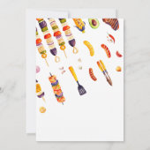 Gingham Baby BBQ Baby shower Kaart (Achterkant)