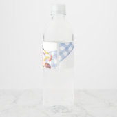 Gingham Baby BBQ Baby shower Waterfles Etiket (Achterkant)