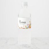 Gingham Baby BBQ Baby shower Waterfles Etiket (Voorkant)