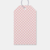 Gingham Baby BBQ Roze Baby shower Cadeaulabel (Achterkant)
