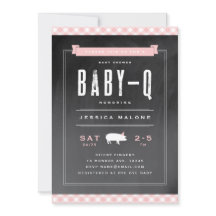 Gingham Baby BBQ Roze Baby shower