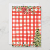 Gingham Baby Christmas Clotheslin Baby Shower Kaart (Achterkant)