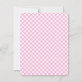 Gingham Baby Meisje Kaart (Achterkant)