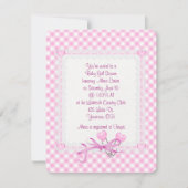 Gingham Baby Meisje Kaart (Voorkant)