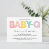 Gingham Baby-Q Summer Baby shower Kaart (Staand voorkant)